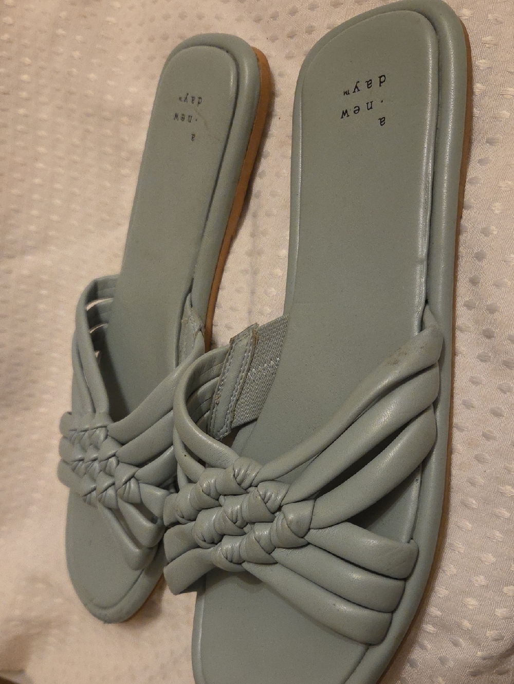 a new day Braided Slide Sandals - Light Blue